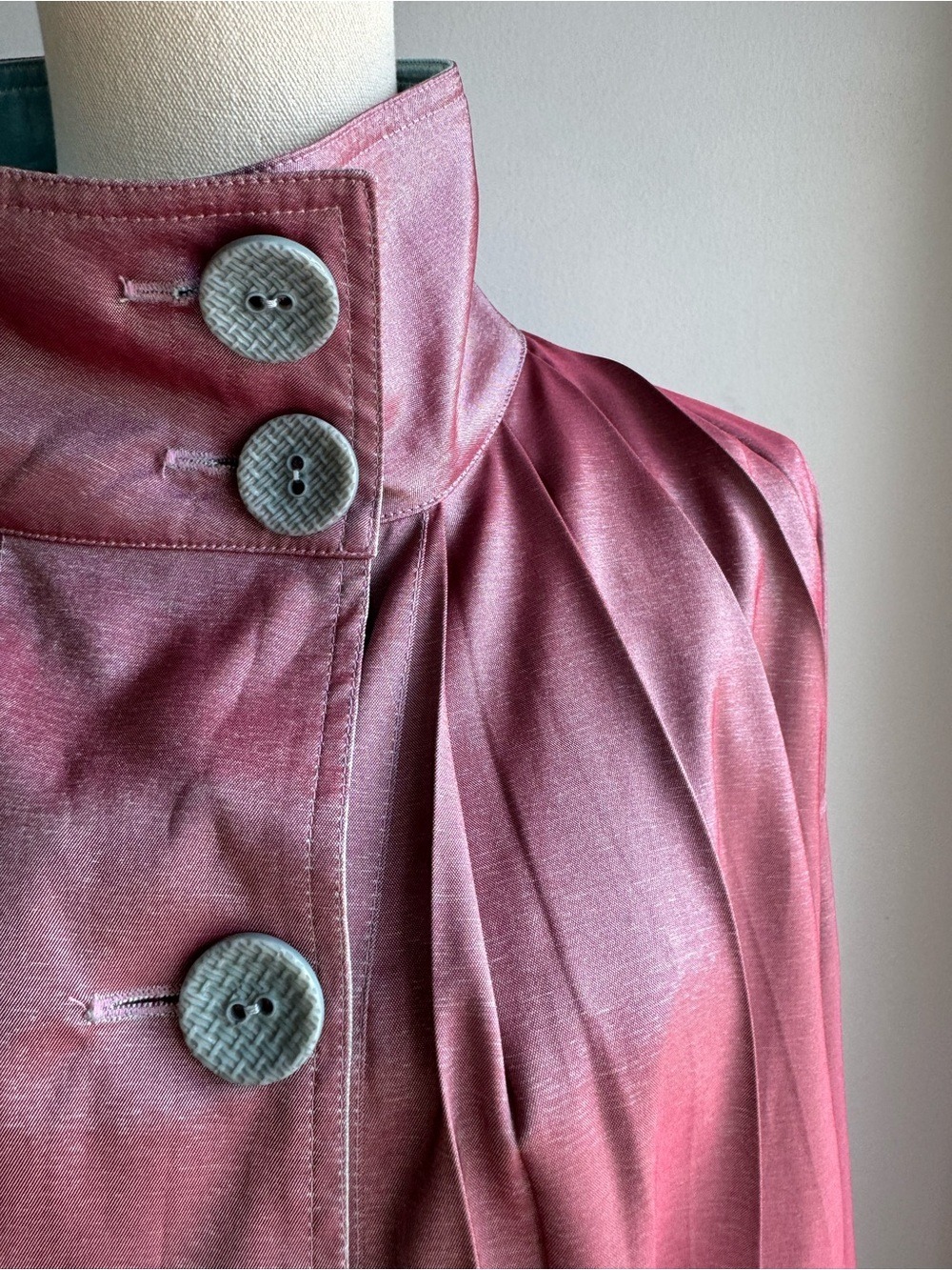 Lindi Reversible Swing Coat Sz L Dusty Rose / Icy Blue Artsy Jacket Relaxed Fit - Picture 4 of 16